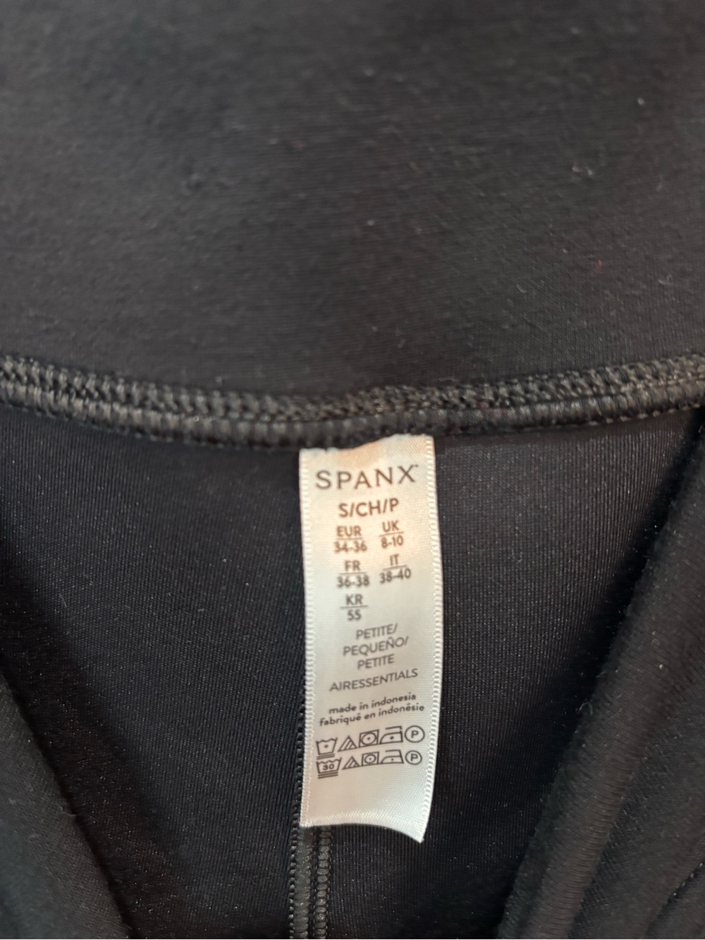 Preowned Spanx leggings wide leg black petite sz:S bottom cut #174 - Picture 5 of 6